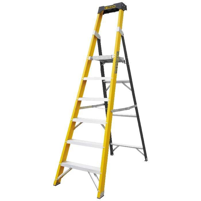 GPC Climb It Fibreglass Swing Back Step Ladder - 8 Tread