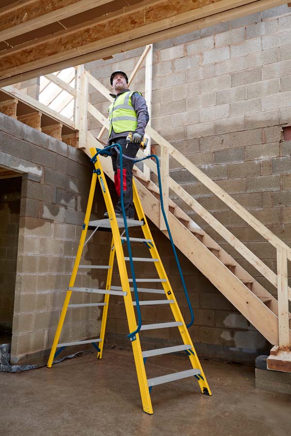 Werner Megastep In Use Next To Staircase