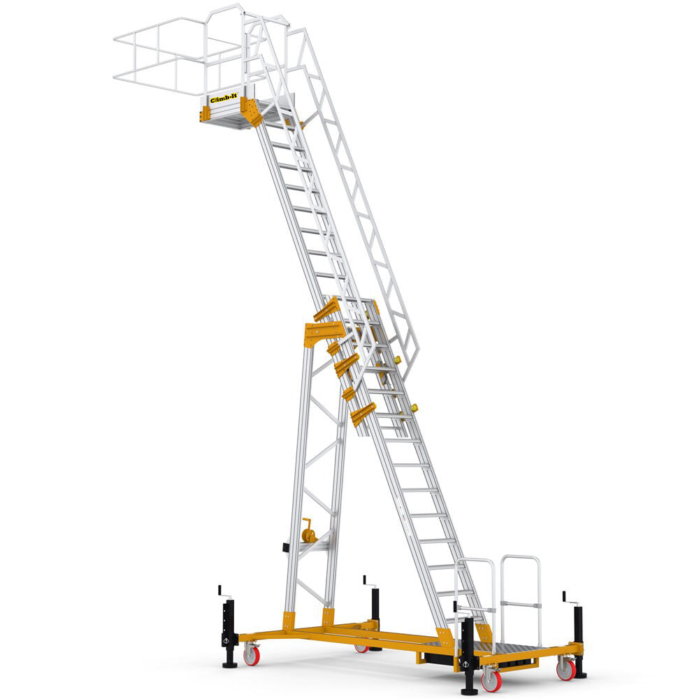 Climb-It 6m Cantilever Adjustable Tanker Ladder Extended