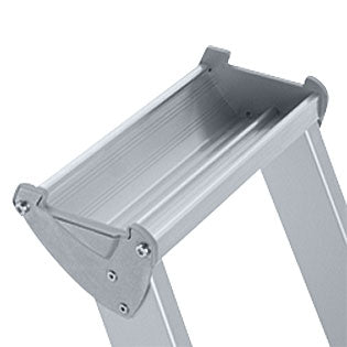 Zarges Z600 Anodised Step Ladders with Handrails