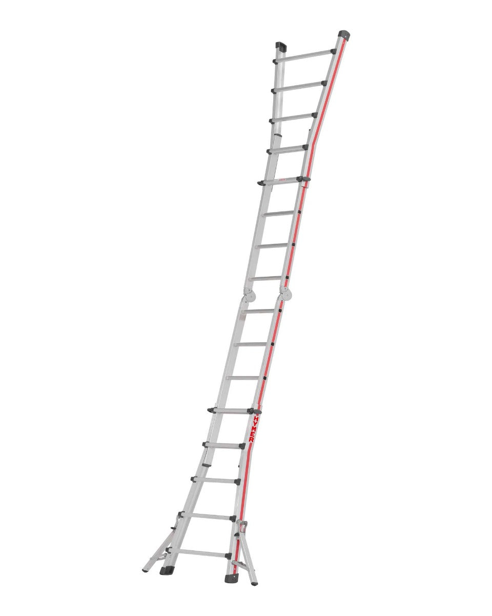 Hymer Telescopic Multi Purpose Ladder With Folding Stabilisers