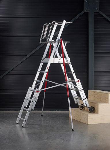 Rolguard Safety Ladder With Enclosed Platform