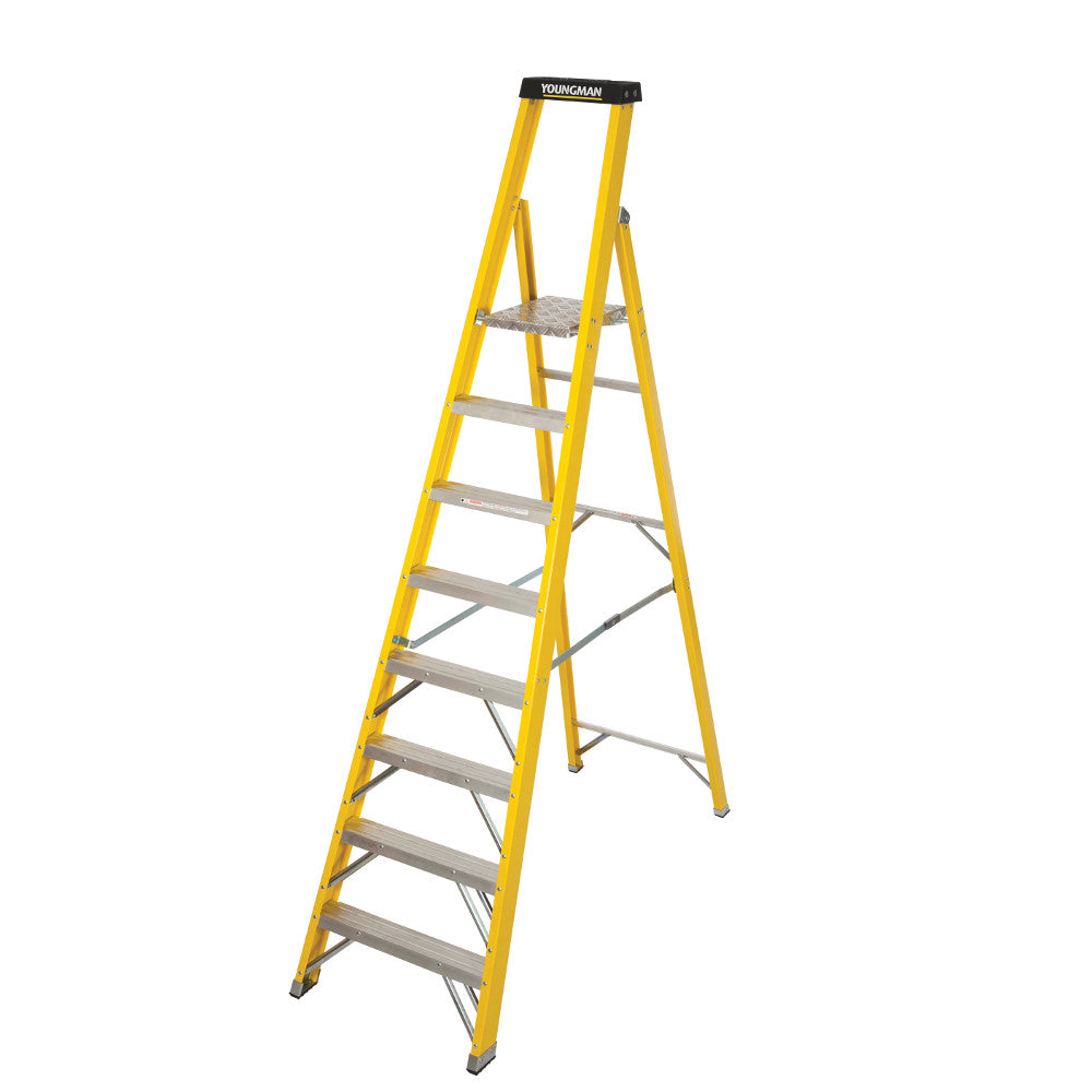 Catwalk S400 Glass Fibre Platform Stepladders - 8 Tread