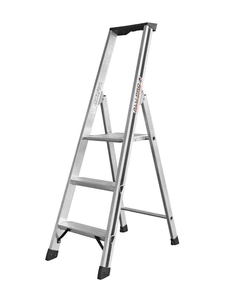 Hymer Aluminium Step Ladder With Tool Tray