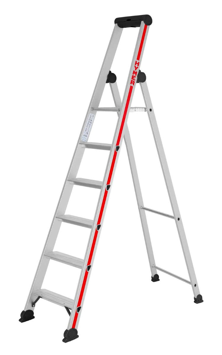 Hymer Anodised Platform Step Ladder With Tool Tray - 6 Tread