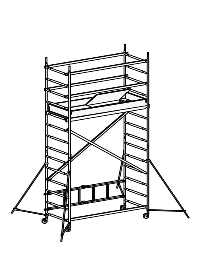 Hymer Folding Mobile Scaffold Tower - 2.65 m Platform Height