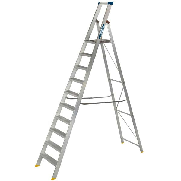 Werner EN131 Professional Builders Platform Step Ladder - 10 Tread