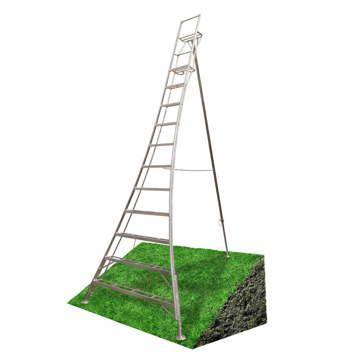 Werner Adjustable Tripod Ladder With Ground Spike - 11 Tread