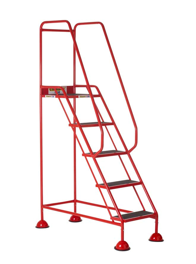 Climb It Mobile Step Red With Anti Slip Tread - 5 Step