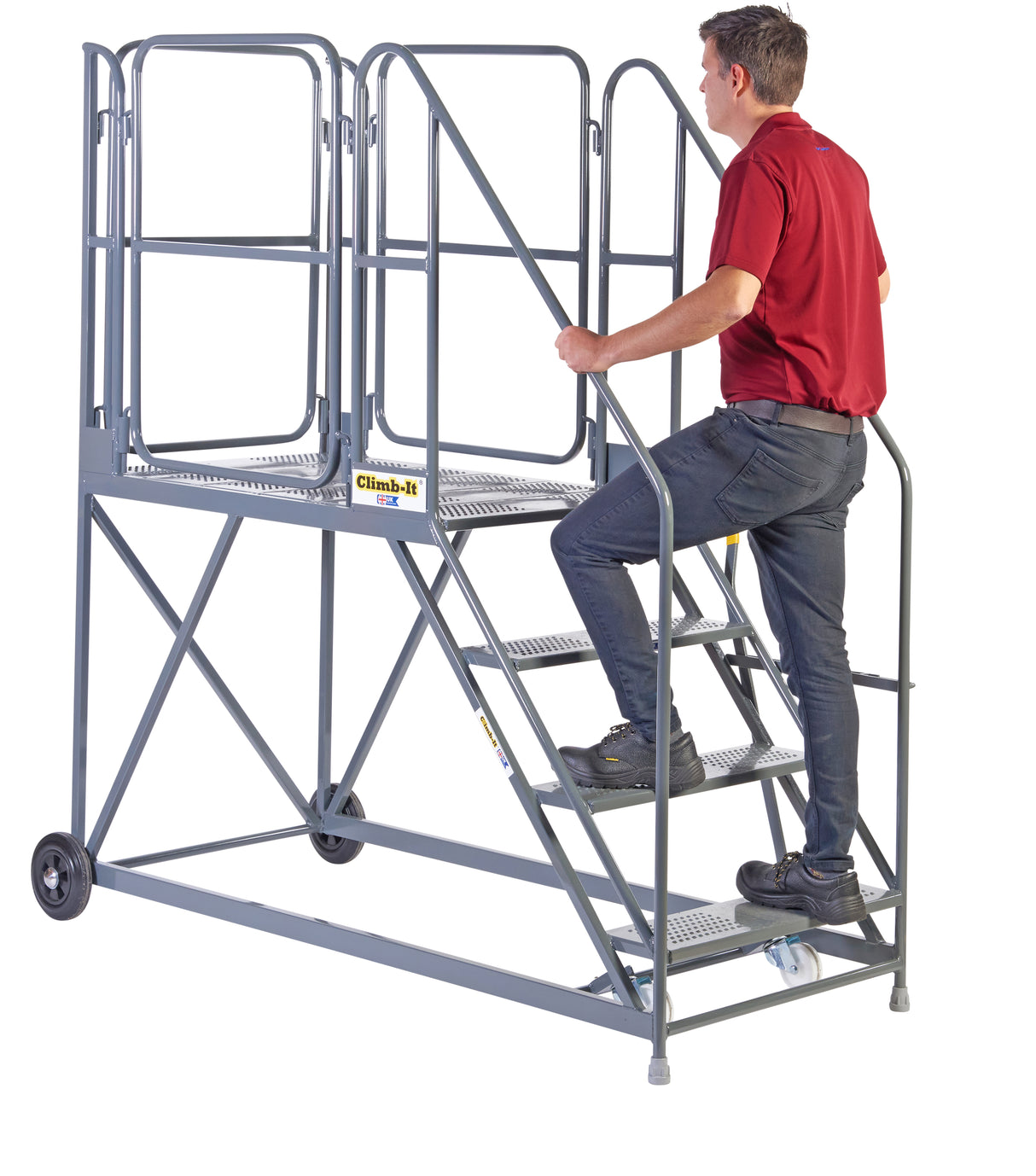 Climb It Easy Slope Warehouse Steps In Use