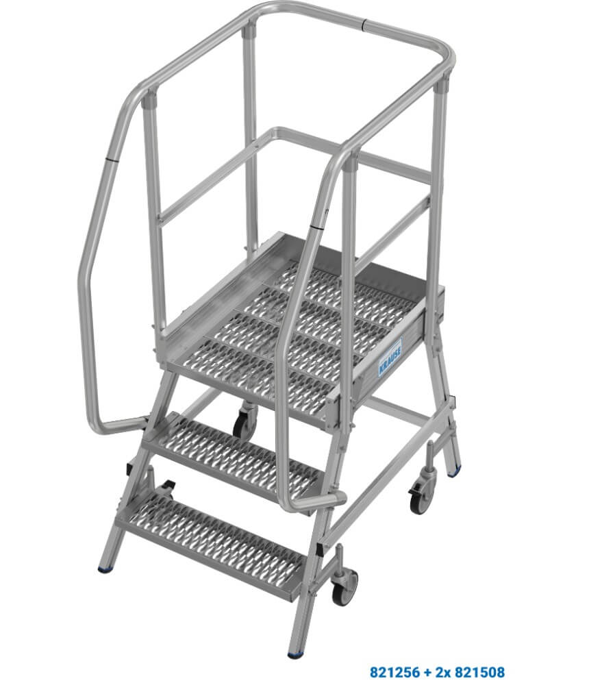 Krause Stabilo Aluminium Warehouse Step - 8 Tread