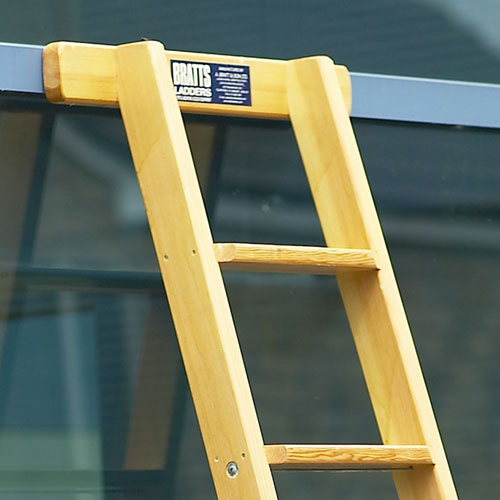 Timber Shelf Ladder - 3.47 m