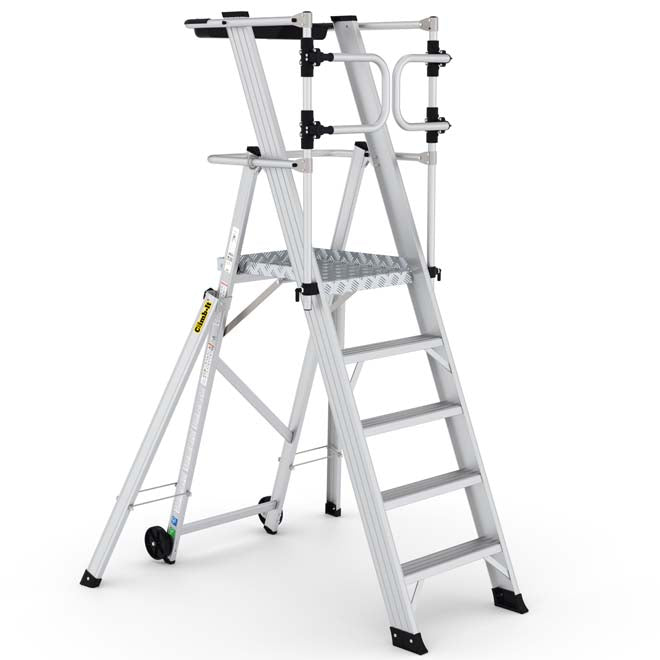 Climb-It EN131 Folding Steps With Enclosed Platform - 4 Tread