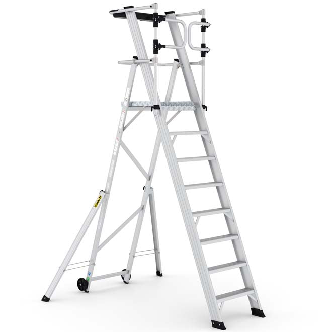 Climb-It EN131 Folding Steps With Enclosed Platform - 7 Tread