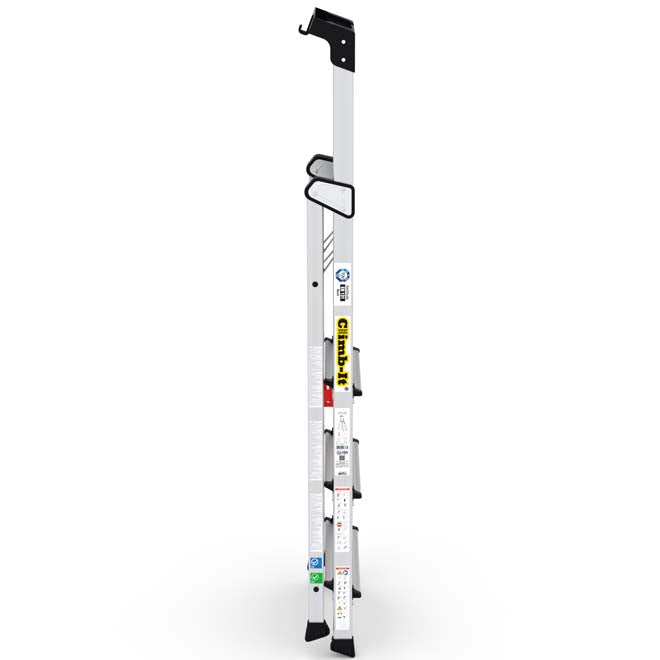 Climb It Professional Stepladder - 3 Tread Closed Side View
