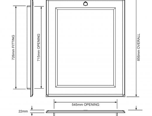 GL250-015-PU Drop Down Loft Door with 150 mm Insulation