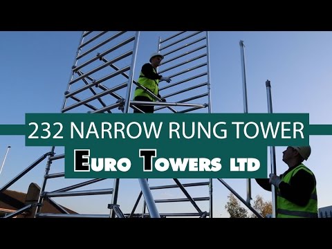 EuroTowers 232 Single Width Narrow Rung 3T Tower - 2.3 m