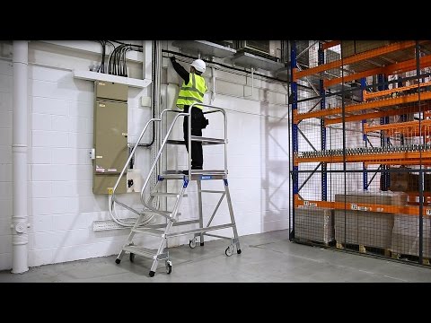 Zarges Z600 Mobile Single-Sided Access Warehouse Step