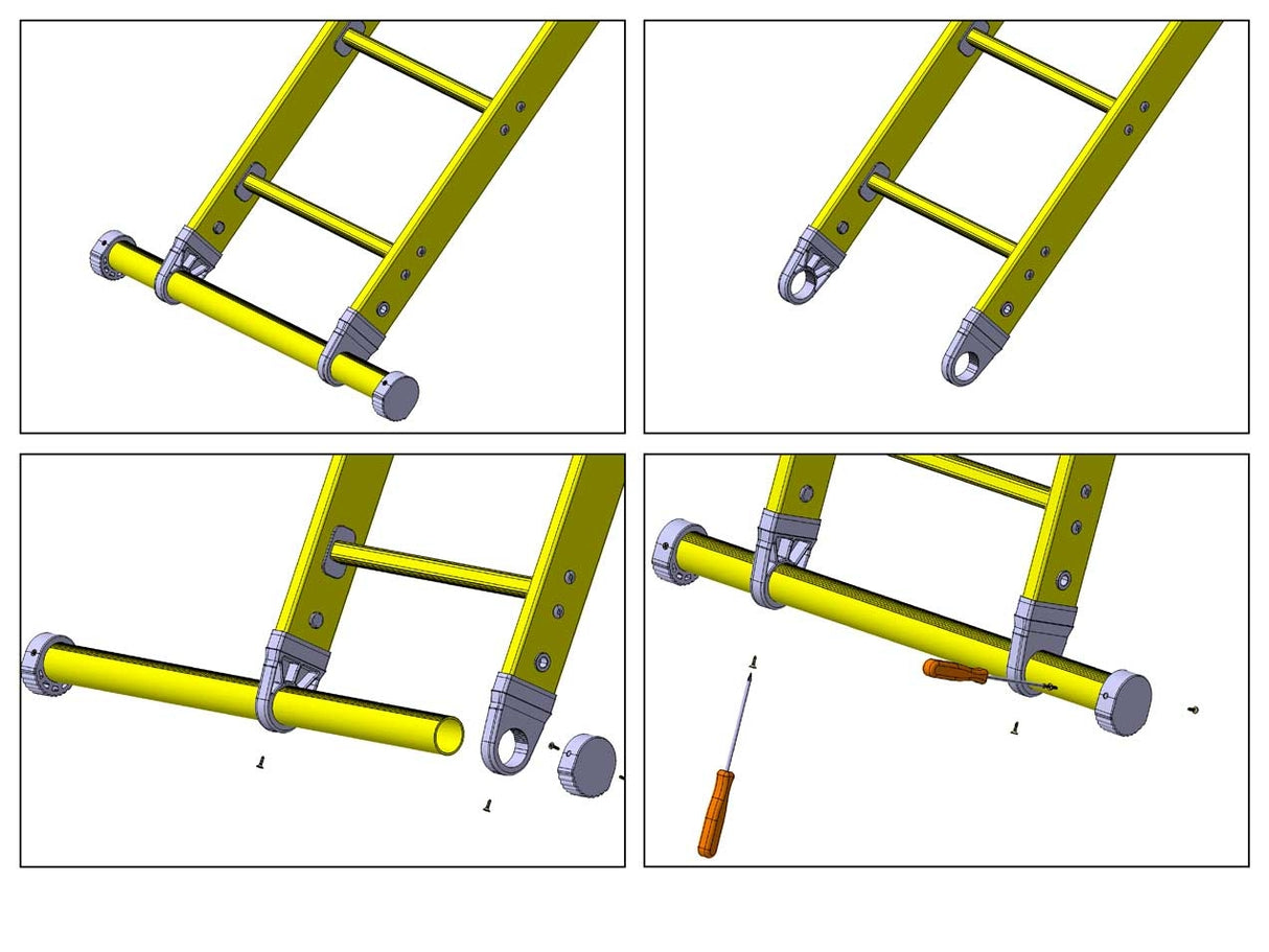 Fibreglass GRP Single Section Pole Ladder Stabiliser Bar Instructions