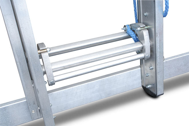 Lyte EN131 Professional 3 Section Rope Operated Extension Ladders NHT350 stabiliser bar