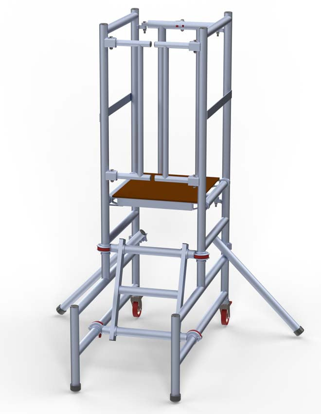 UTS Aluminium Adjustable BS8620 Podium Step - 1.00 m Platform