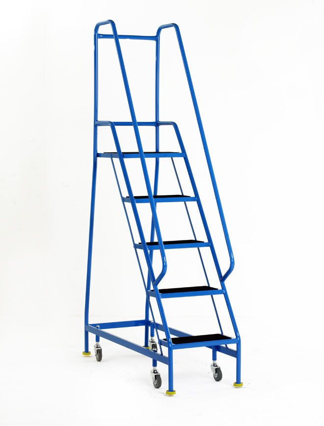 Narrow Aisle Spring Loaded Warehouse Steps - 5 Tread