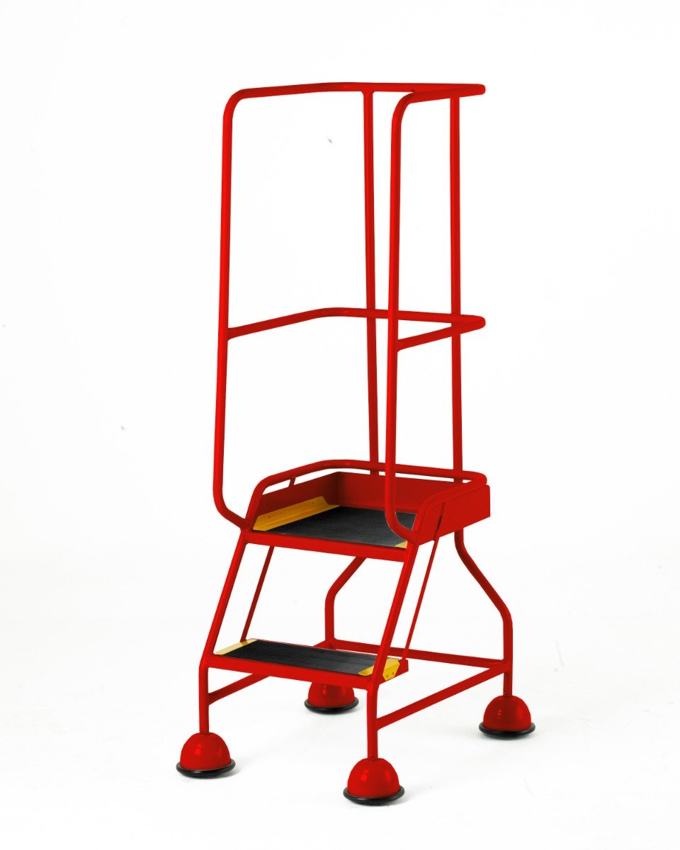 Steptek BS Approved Classic Warehouse Step - 2 Tread In Red