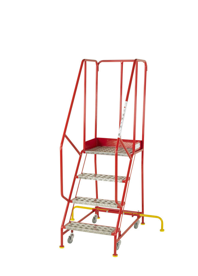 Premier BS Approved Warehouse Steps - 4 Tread - Aluminium Treads
