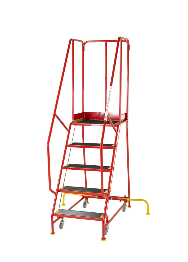 Premier BS Approved Warehouse Steps - 5 Tread - Rubber Treads