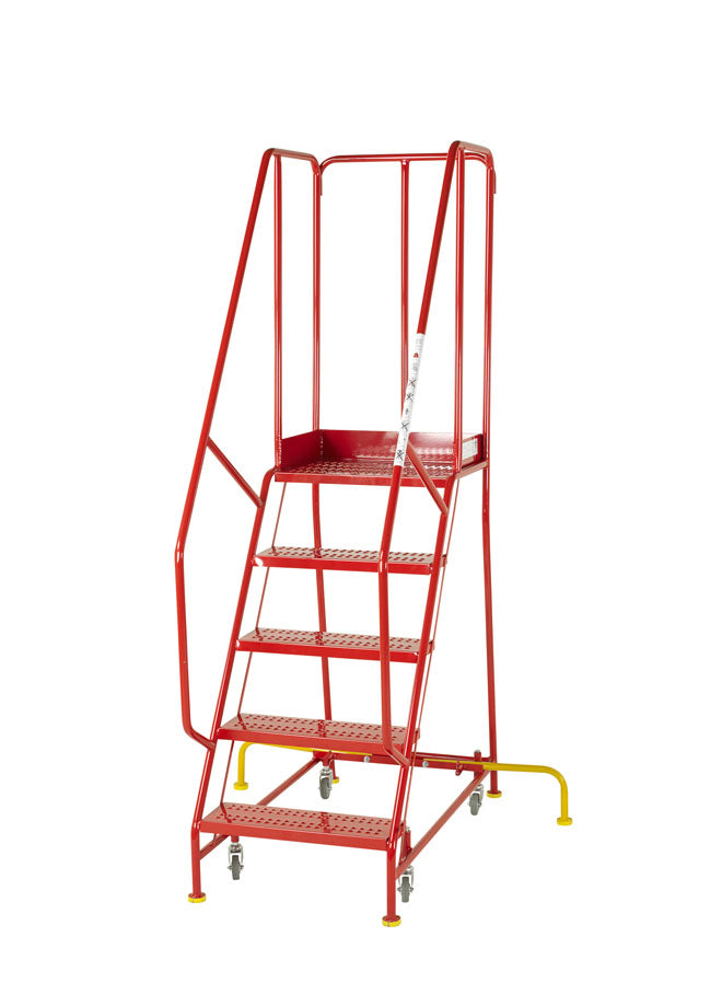 Premier BS Approved Warehouse Steps - 5 Tread - Punched Treads