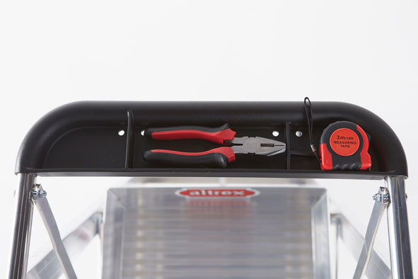 Rolguard Safety Ladder With Enclosed Platform - 1 x 6 Rung