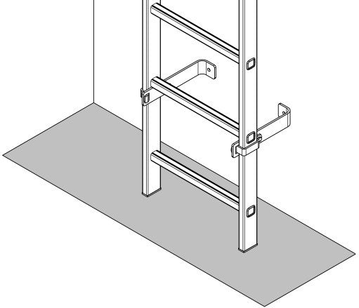 Wall Brackets Fixed To Ladder