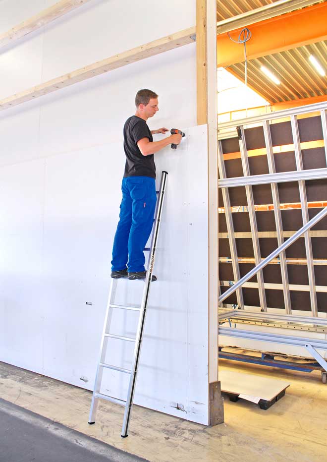 Hymer Aluminium Single Section Leaning Ladder-2.87 m