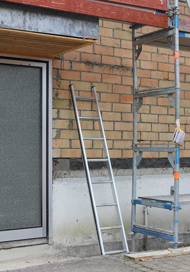 Hymer Aluminium Single Section Leaning Ladder-4.54 m