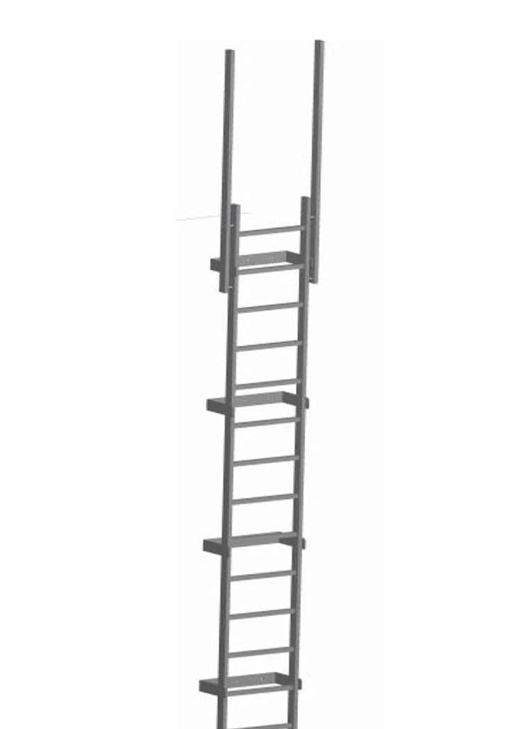 Zarges Fixed Access Ladder With Hoops & Optional Walkthrough - Up to 6.57 m