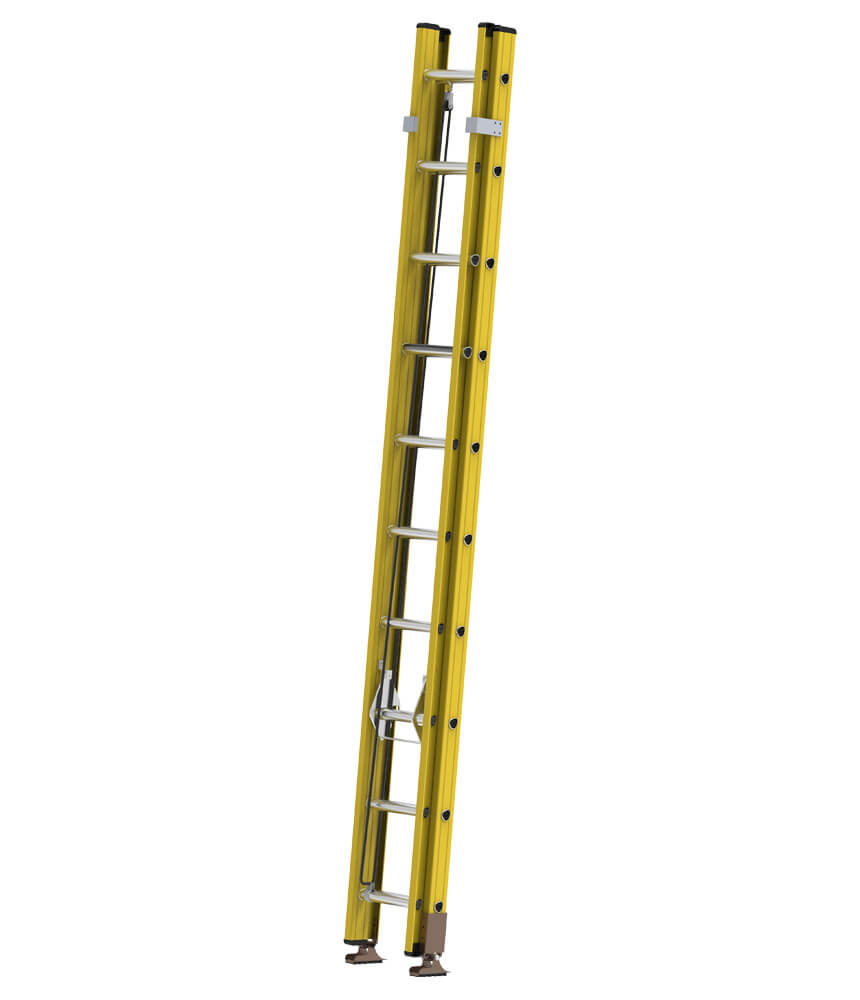 Double Section Fibreglass Rope Extension Ladders