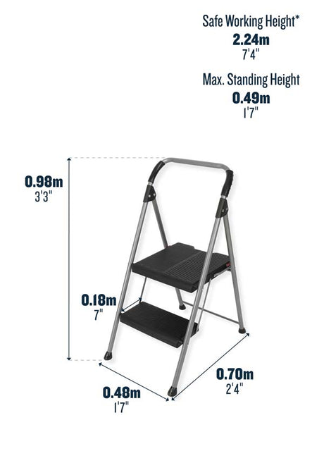 Werner 22493 Step Stool Dimensions