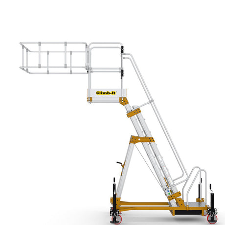 Climb-It Cantilever Adjustable Height Tanker Ladder - Upto 3.18 m Side View