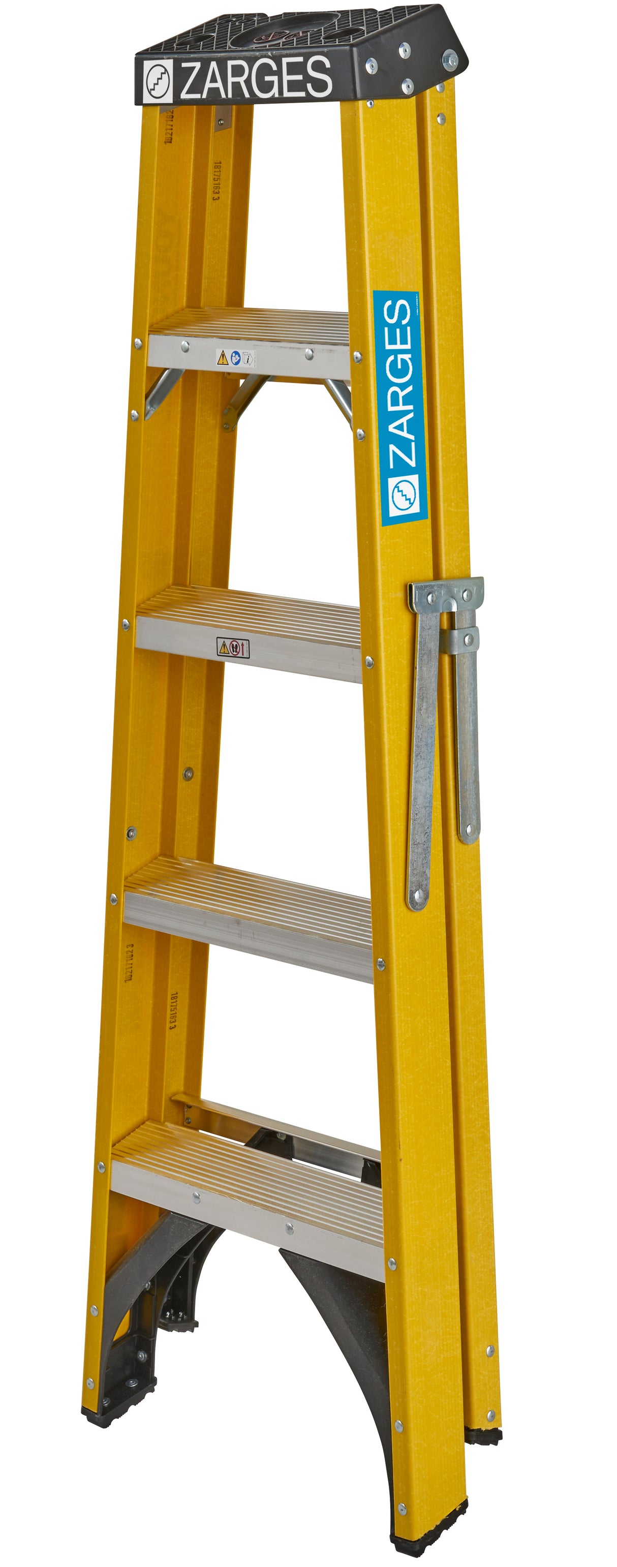 Zarges EN131 Professional GRP Swingback Step Ladders - 5 Tread Closed