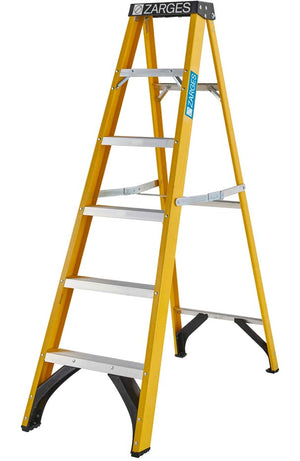 Zarges EN131 Professional GRP Swingback Step Ladders - 6 Tread