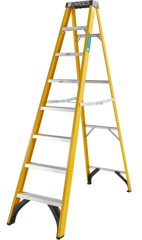 Zarges EN131 Professional GRP Swingback Step Ladders - 8 Tread