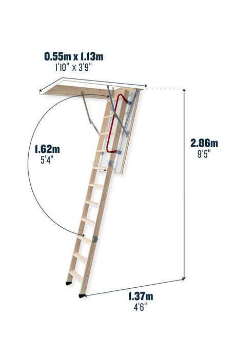 Werner Eco Loft Ladder With Specificaitons