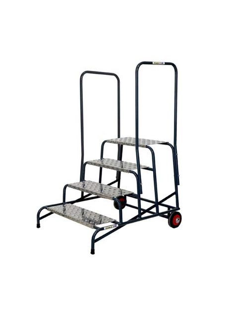 4 Tread Industrial Work Steps With Double Handrails