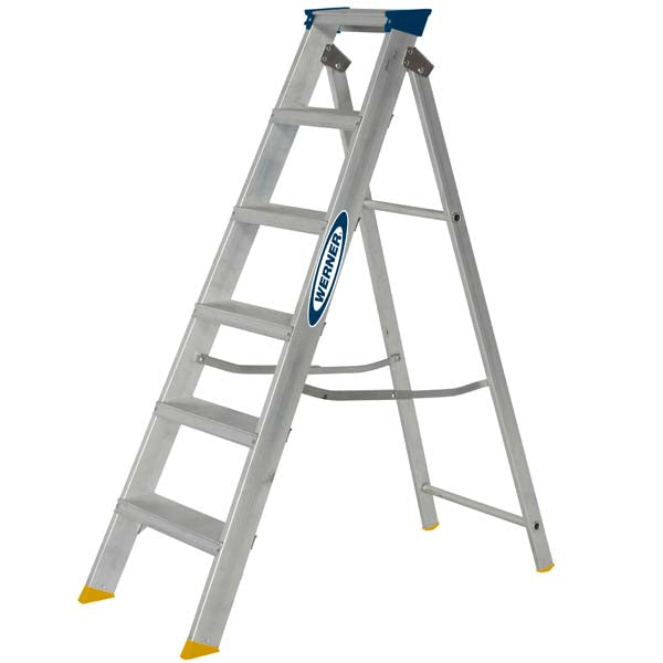 Werner EN131 Professional Builders Swingback Step Ladder - 6 Tread