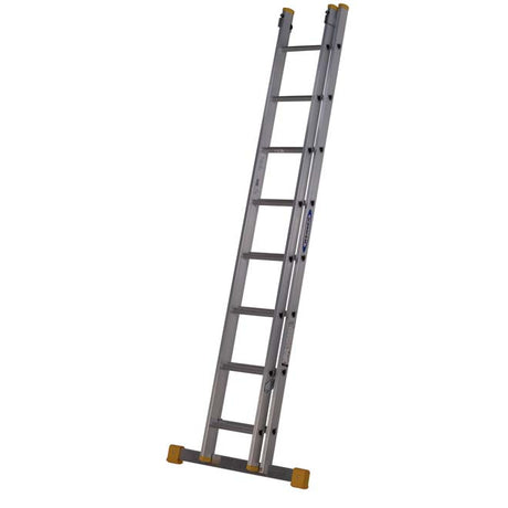 Werner 2 Section Square Rung Aluminium Extension Ladder - 2 x 8 Closed