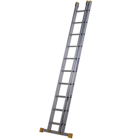 Werner 2 Section Square Rung Aluminium Extension Ladder - 2 x 10 Rung - Closed