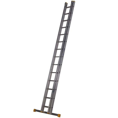 Werner 2 Section Square Rung Aluminium Extension Ladder - 2 x 14 Rung - Closed