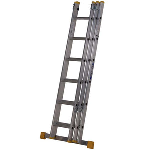 3 x 6 Triple D Rung Werner Extension Ladder Closed