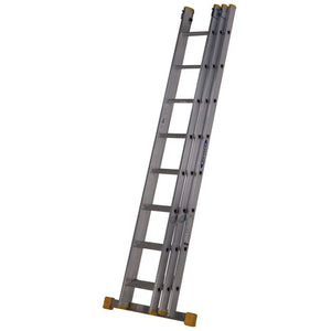 3 x 8 Triple D Rung Werner Extension Ladder Closed