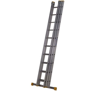 3 x 10 Triple D Rung Werner Extension Ladder Closed